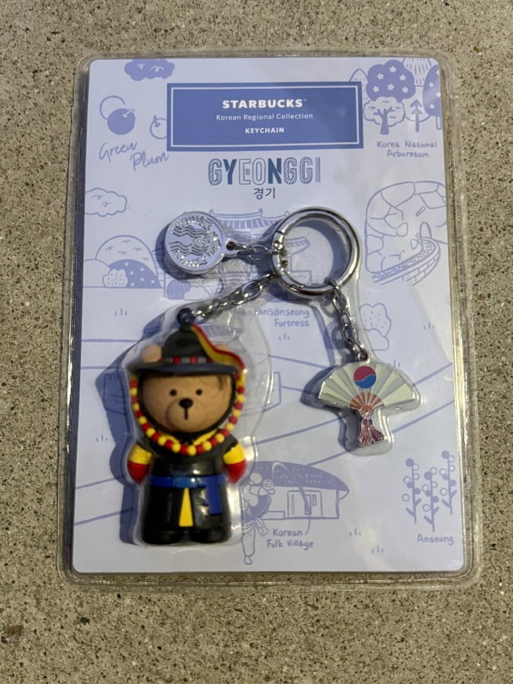 NWT Starbucks Korea Regional Collection Gyeonggi Keychain Collectible Bear